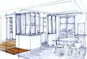 Rénovation appartement 75010 Esquisse