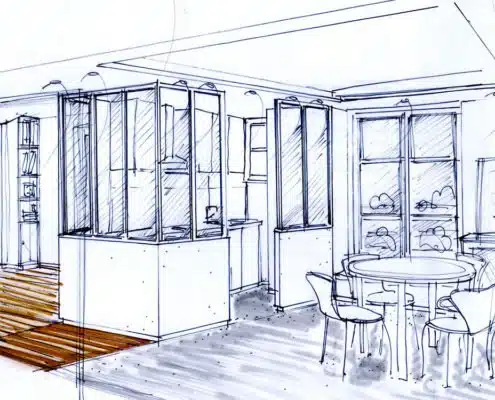 renovation-appartement-75010-croquis-11 Rénovation appartement 75010 Esquisse