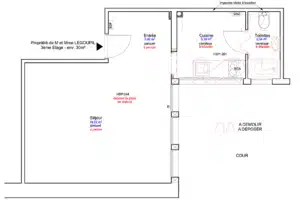 Studio Plan avant Travaux