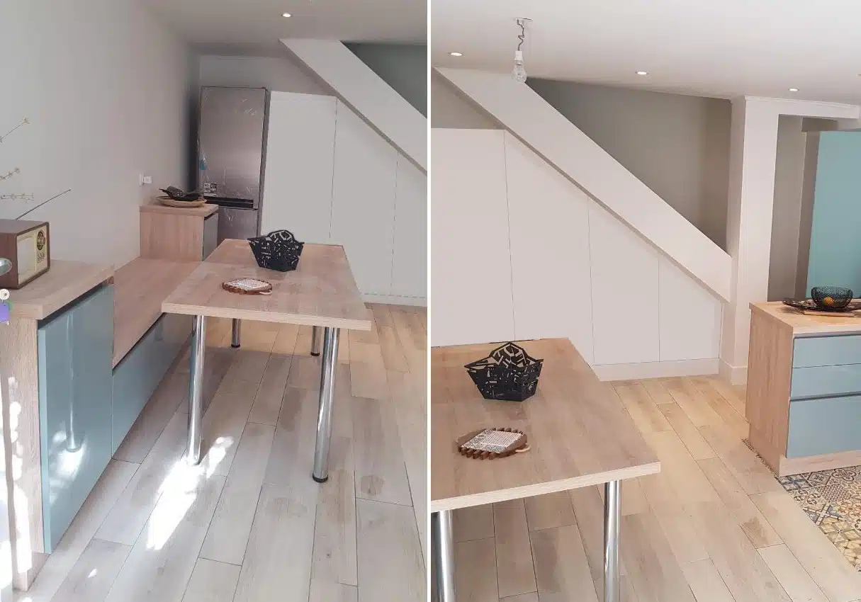Rénovation de Cuisine : création de la Salle à manger et mise en valeur de l'escalier