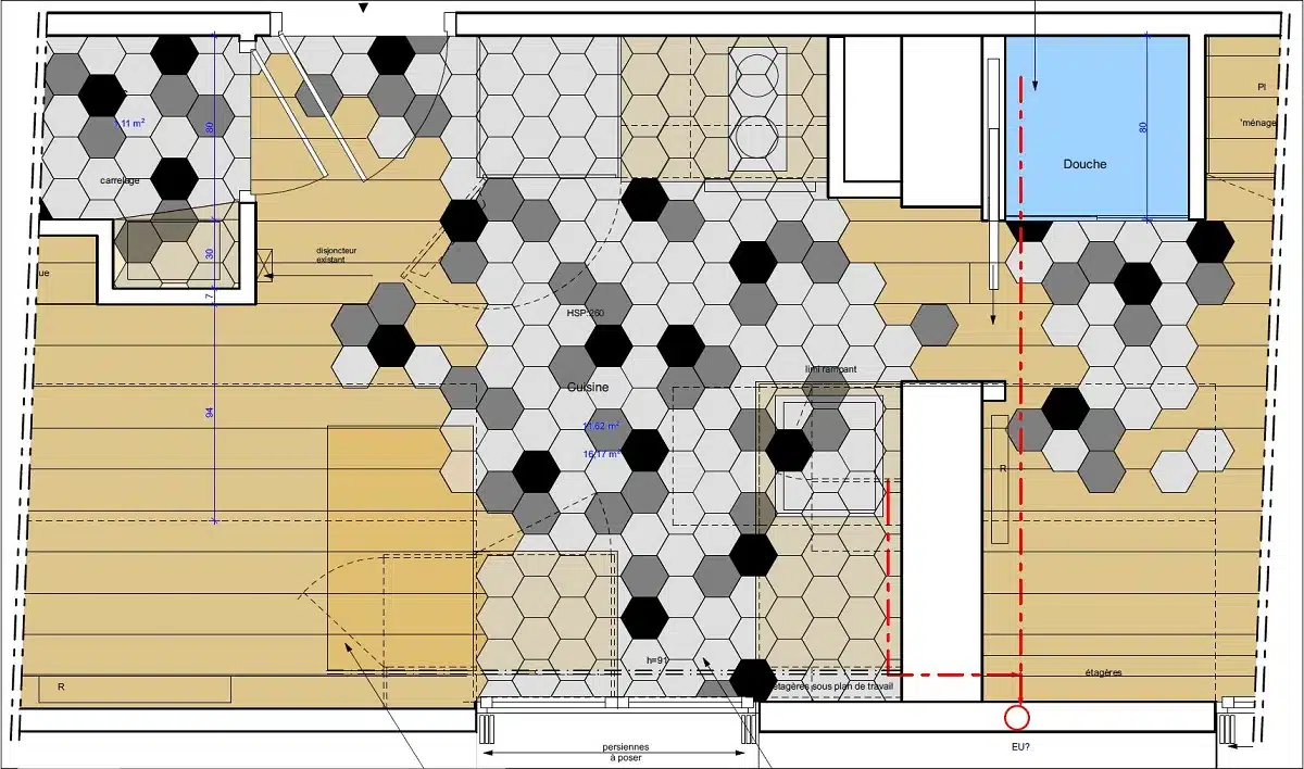 Avant Projet Rénovation des espaces Cuisine WC douche