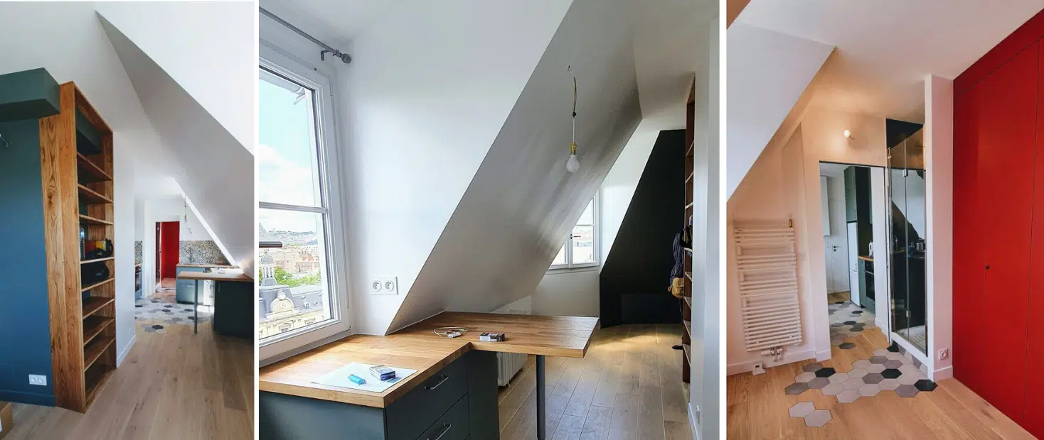 Rénovation de studio sous les combles