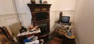 Coin cheminée avant travaux