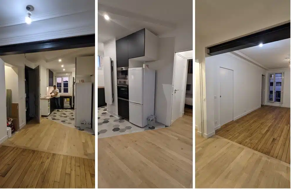 La pièce à vivre avant l'arrivée des meubles