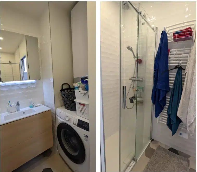 Salle de douche rénovée